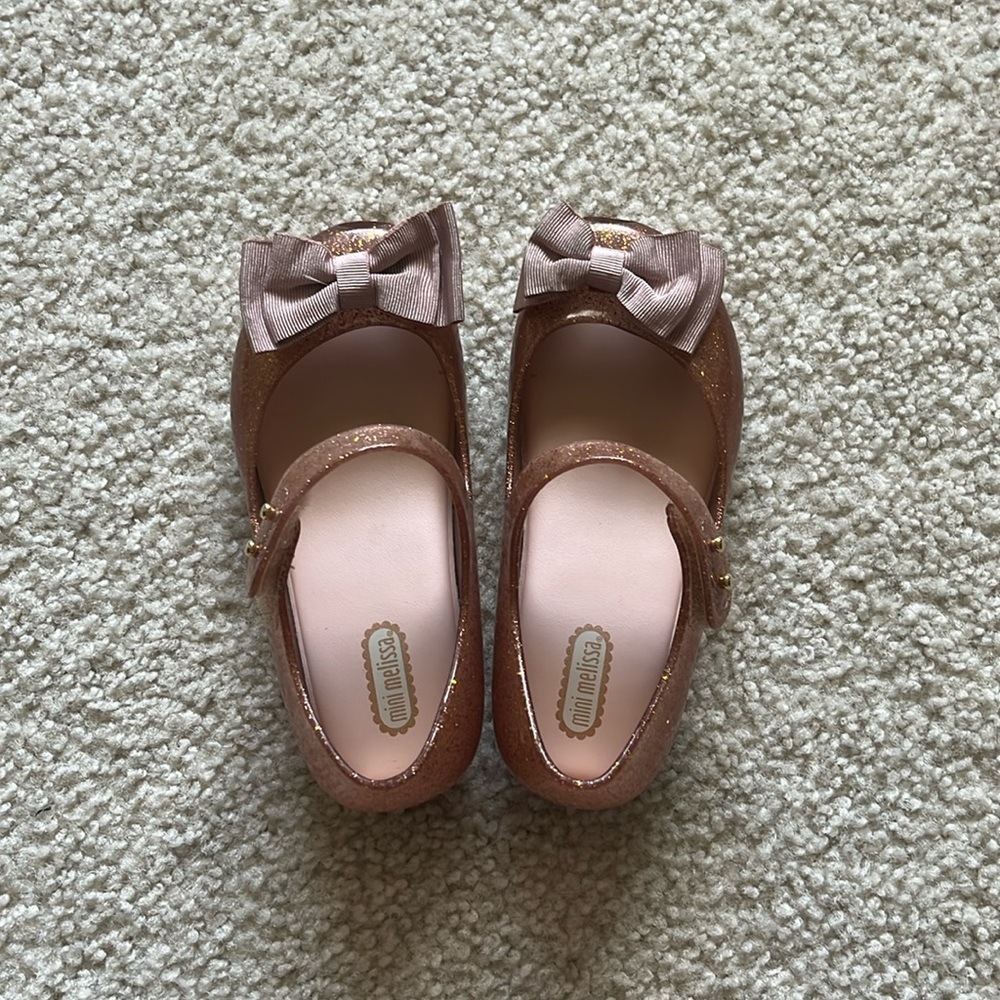 Pink Jelly Flats by Mini Melissa
